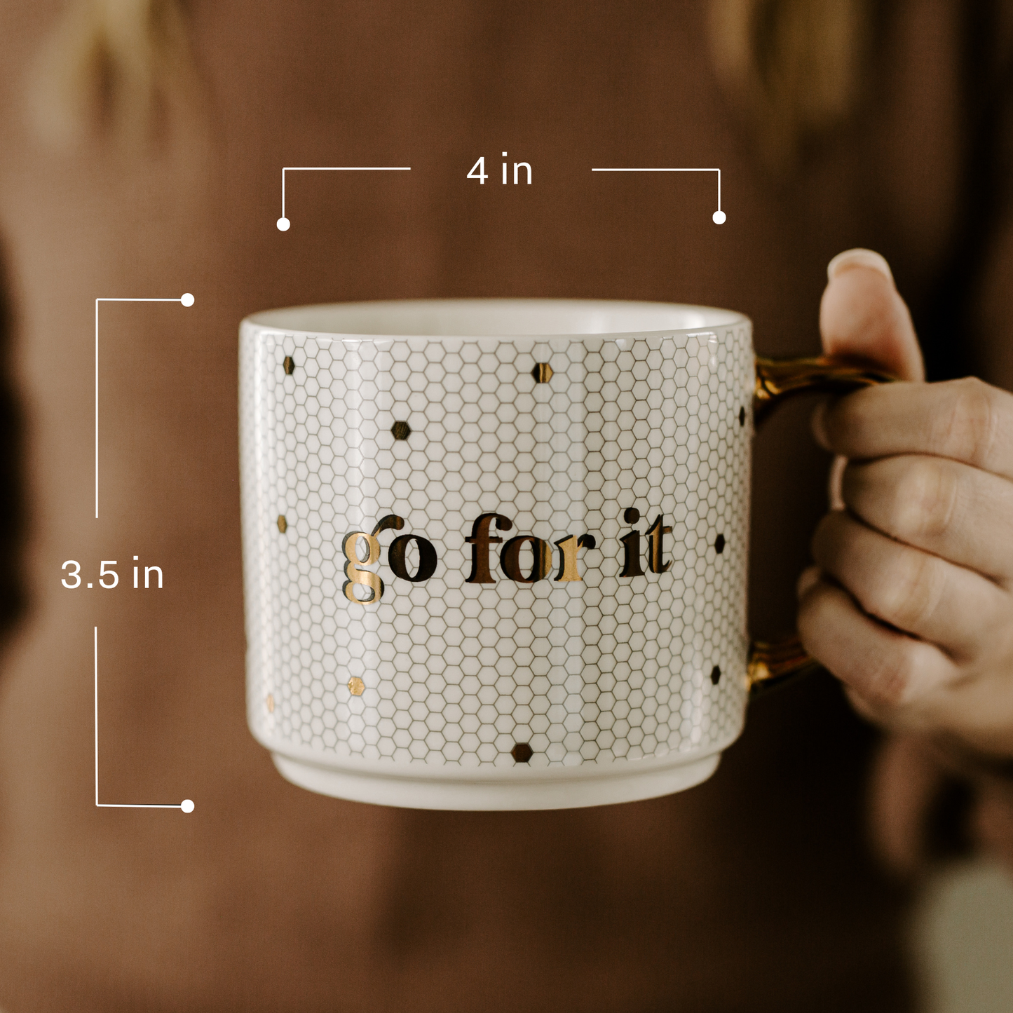 Joy Gold Tile Coffee Mug - Christmas Home Decor & Gifts