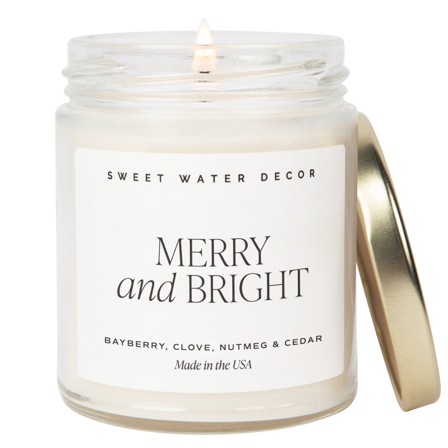 Merry and Bright 9 oz Soy Candle - Christmas Decor & Gifts