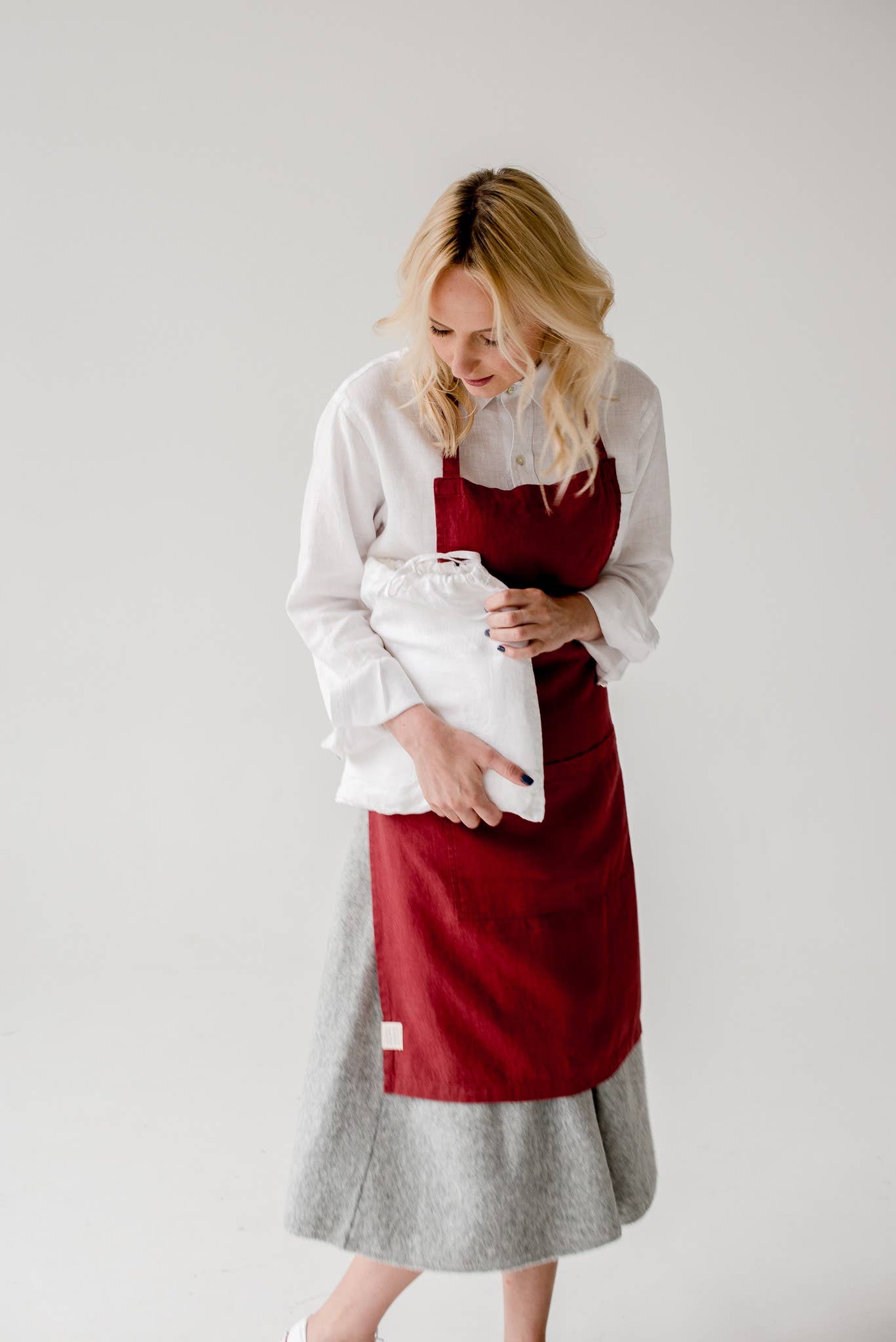 Red Pear Daily Linen Apron