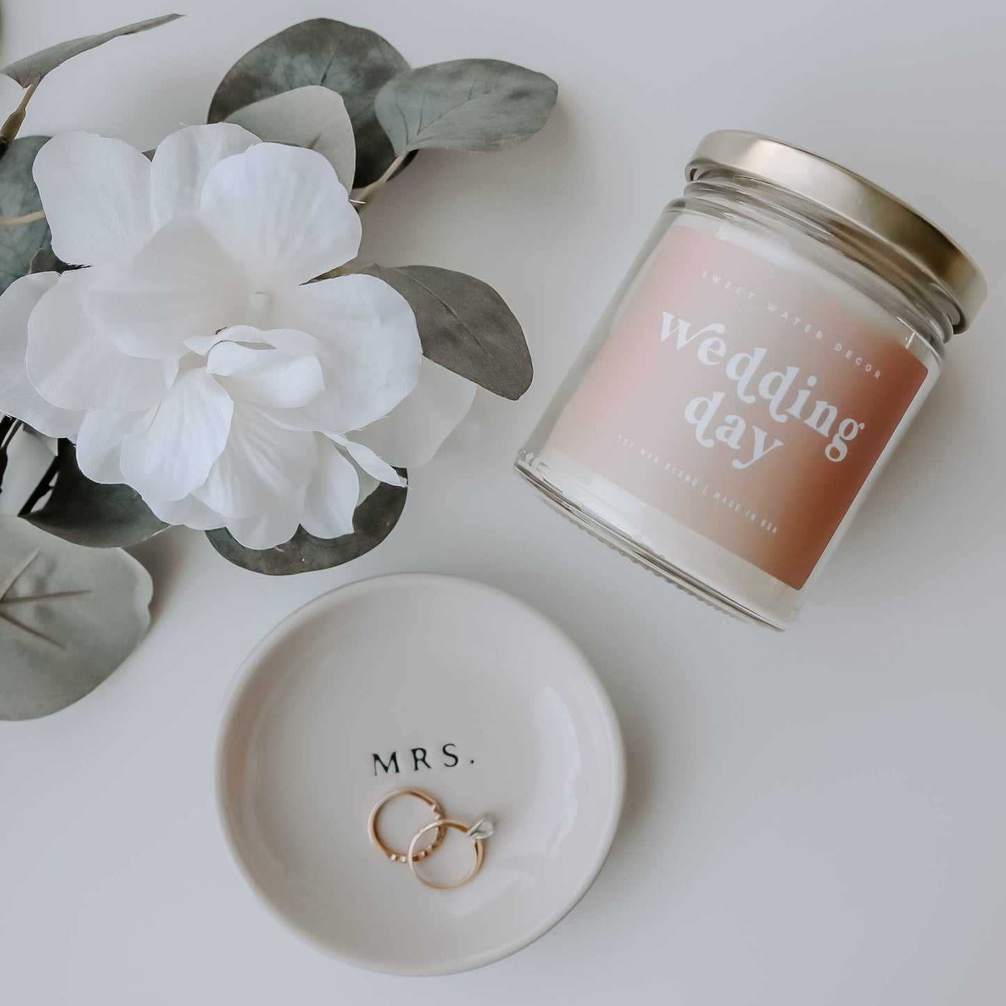 Wedding Day Soy Candle - Clear Jar - 9 oz