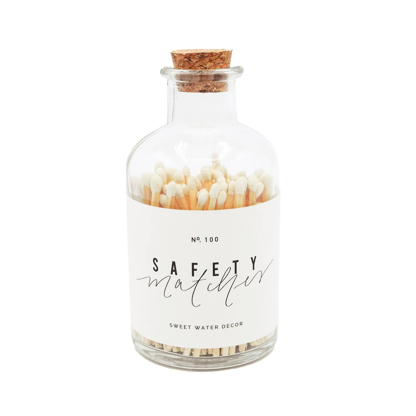 Medium Apothecary Safety Matches, White - Home Decor & Gifts