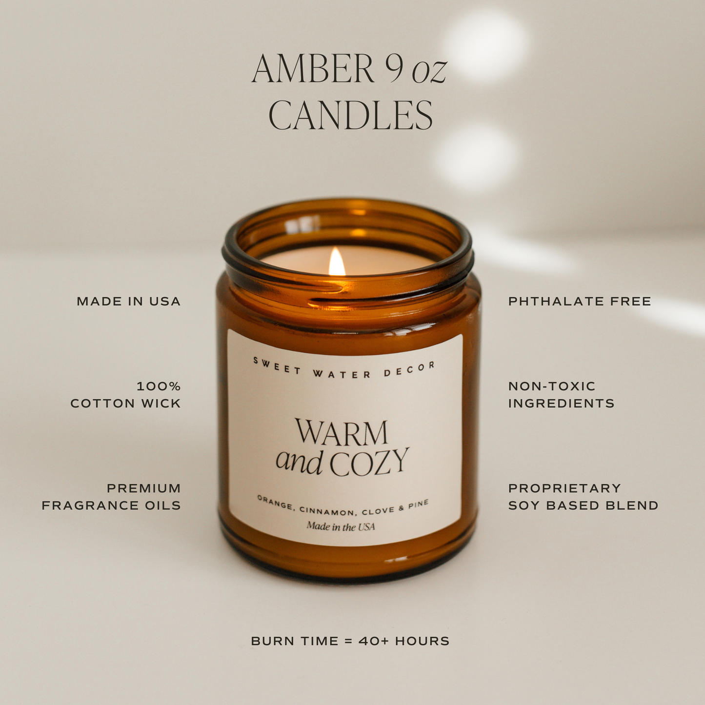 Mulled Cider 9 oz Soy Candle - Fall Decor & Gifts
