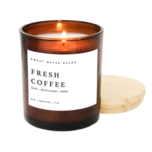 Fresh Coffee 11 pz Soy Candle - Home Decor & Gifts