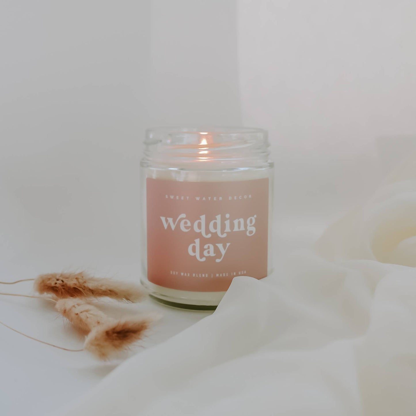 Wedding Day Soy Candle - Clear Jar - 9 oz