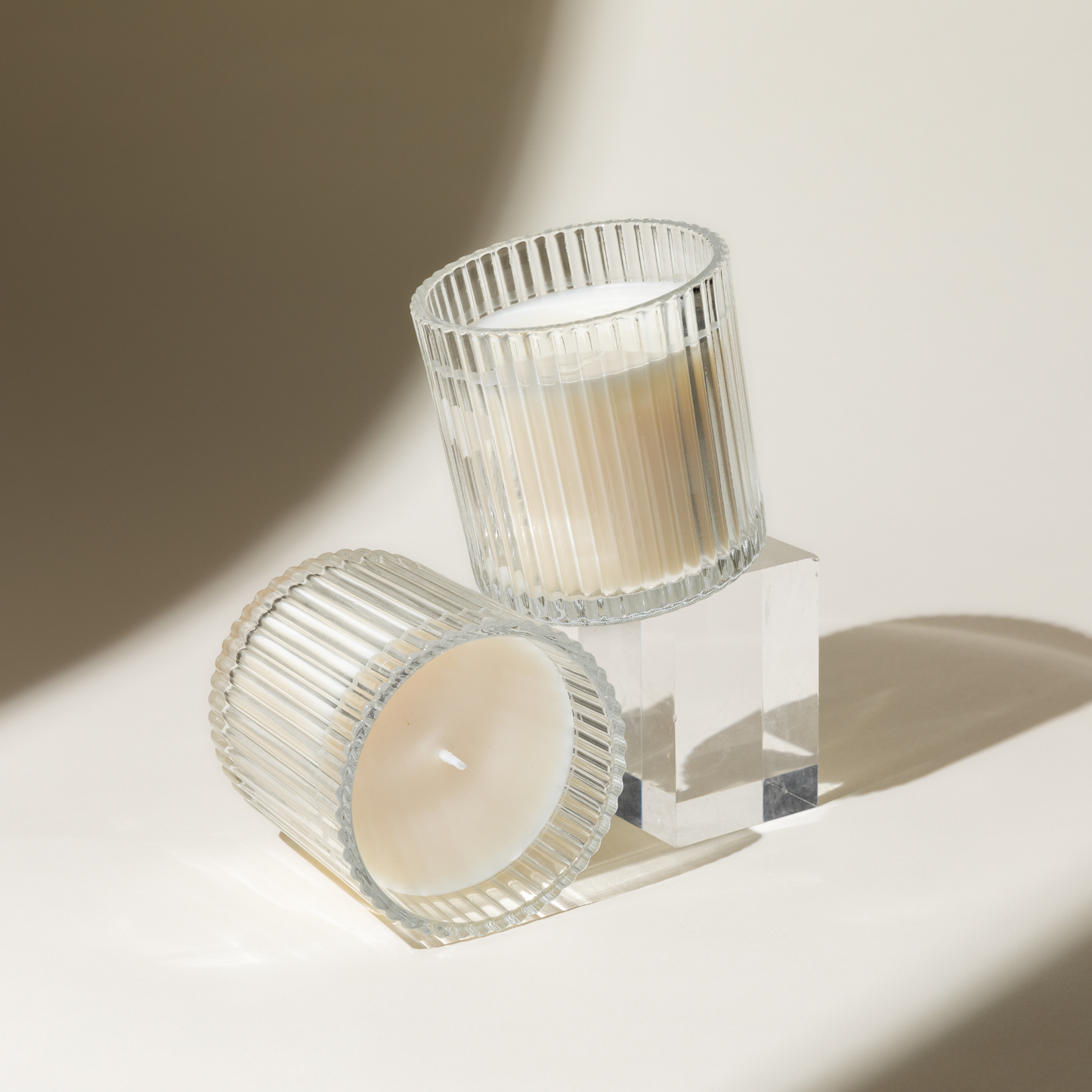 Weekend 12 oz Soy Candle, Fluted Ribbed Jar - Home Decor