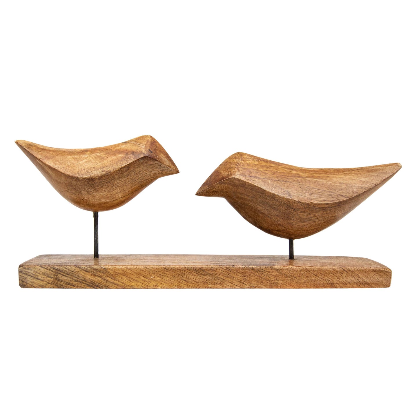 Arlo Natural Wood Decorative Birds on Wood Base