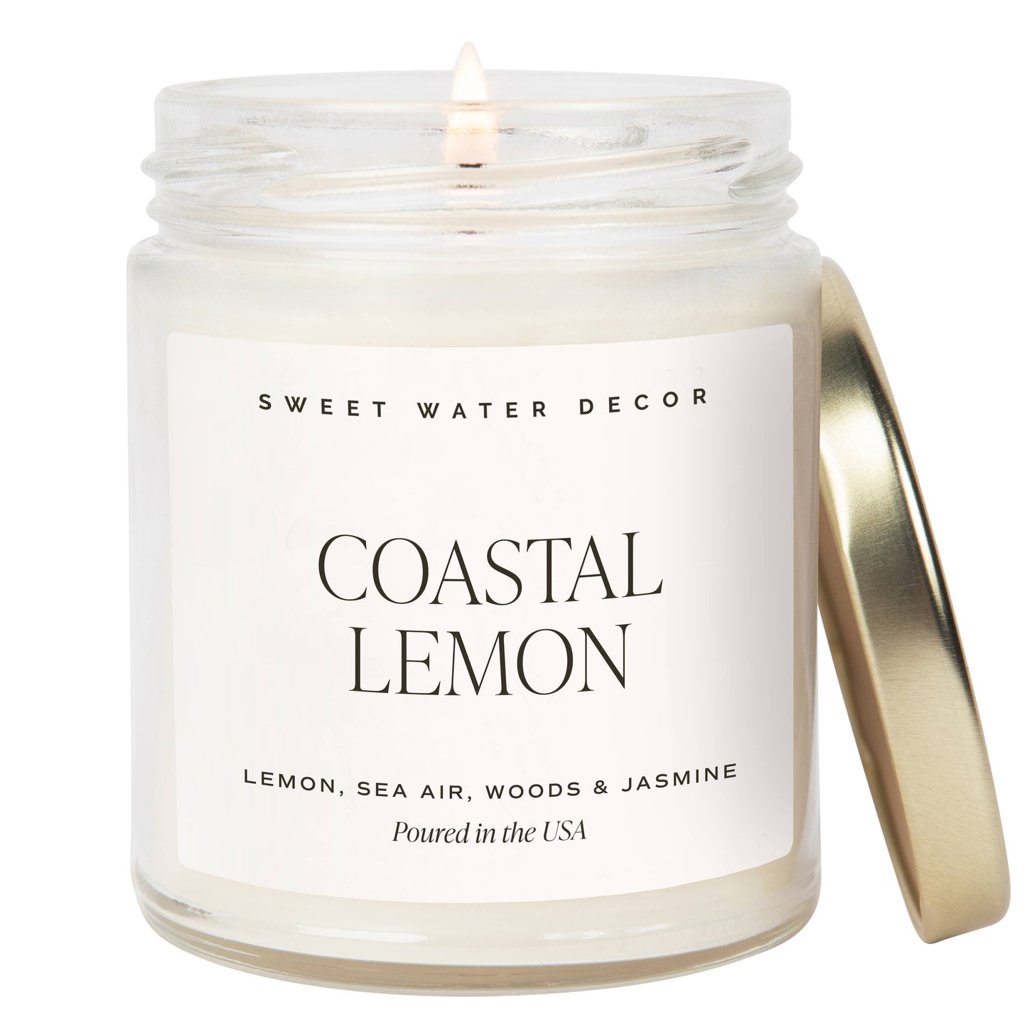 Coastal Lemon 9 oz Soy Candle - Home Decor & Gifts