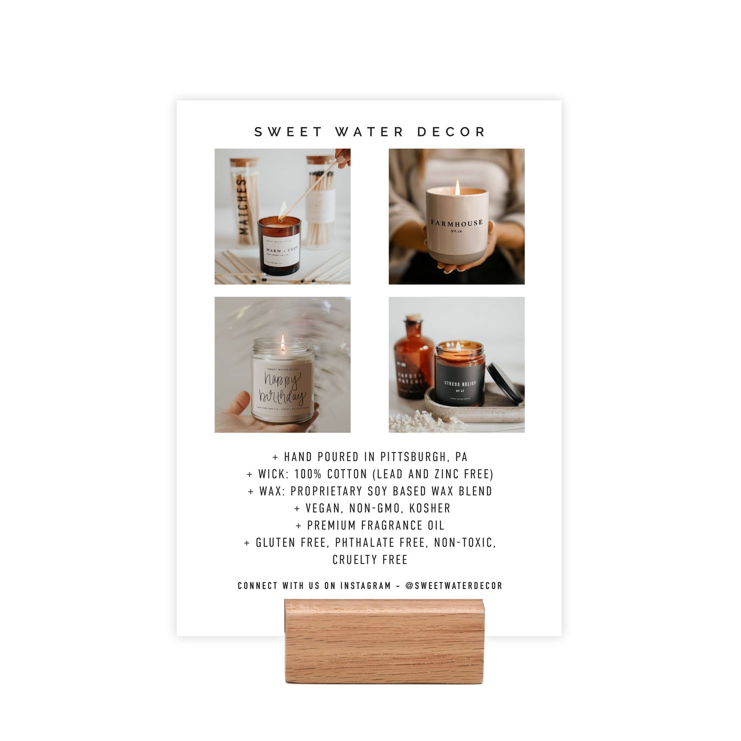 Candle Shelf Talker + Block 5 x 7