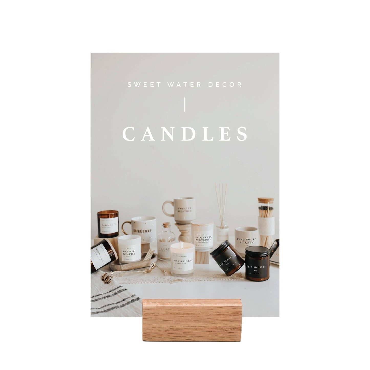 Candle Shelf Talker + Block 5 x 7