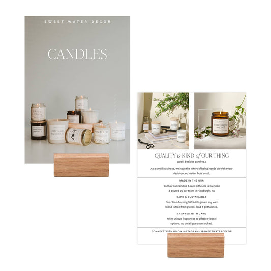 Candles Shelf Talker and Block - 5x7 Info Card