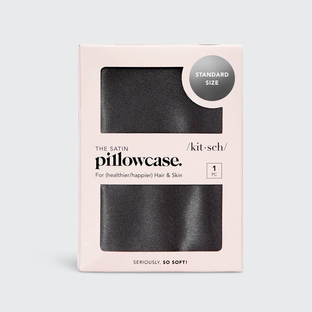 Satin Pillowcase Standard - Charcoal