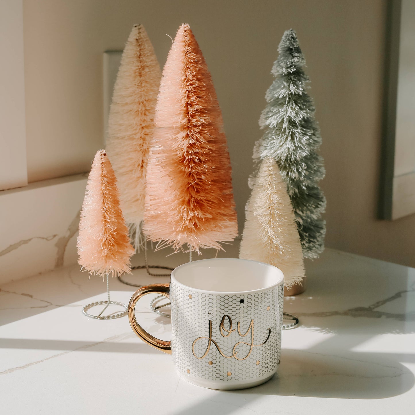 Joy Gold Tile Coffee Mug - Christmas Home Decor & Gifts