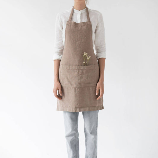 Taupe Daily Linen Apron