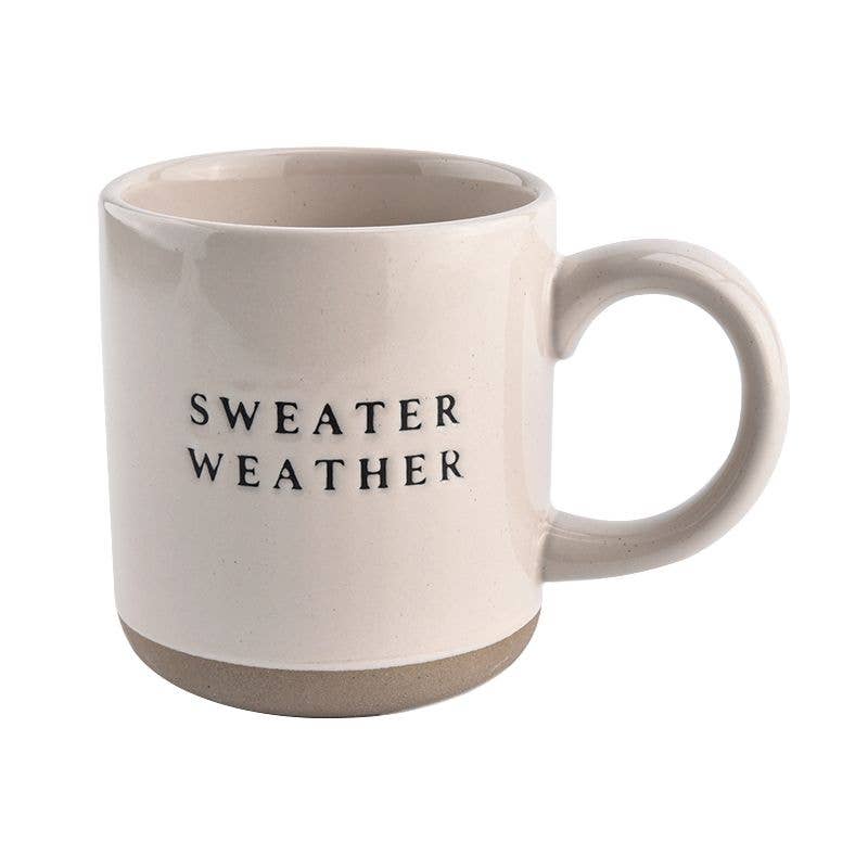 Sweater Weather Stoneware Coffee Mug - Christmas Home Gifts