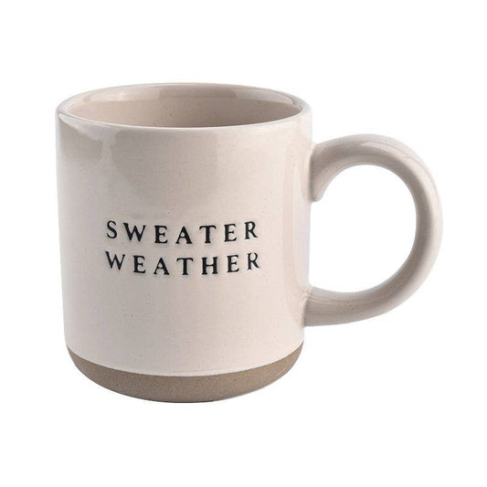 Sweater Weather Stoneware Coffee Mug - Christmas Home Gifts