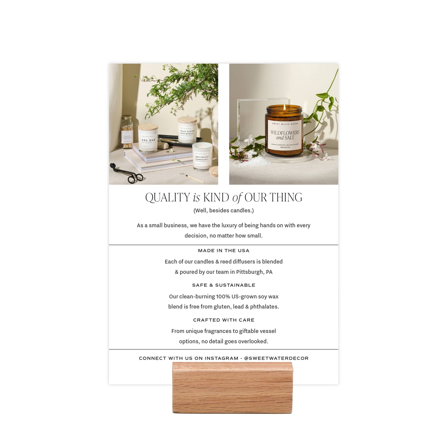 Candles Shelf Talker and Block - 5x7 Info Card