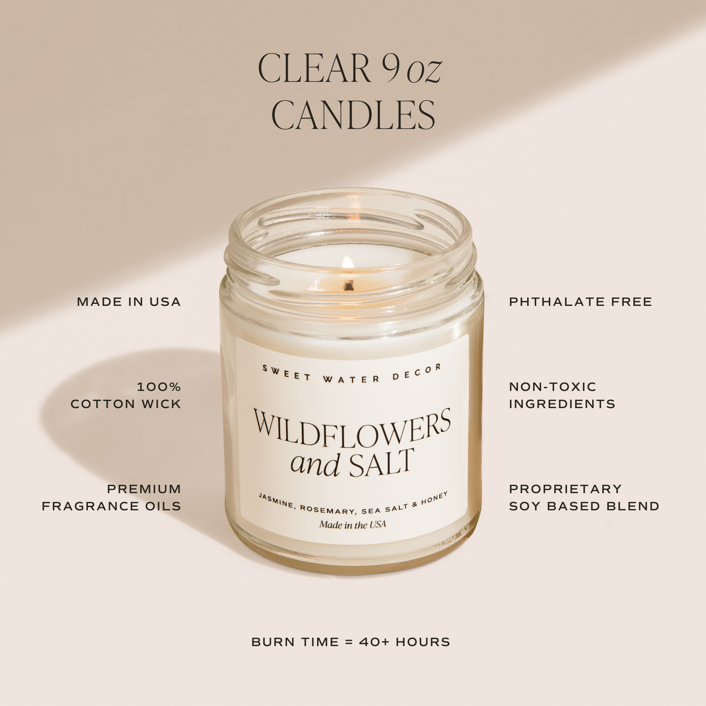 Coastal Lemon 9 oz Soy Candle - Home Decor & Gifts
