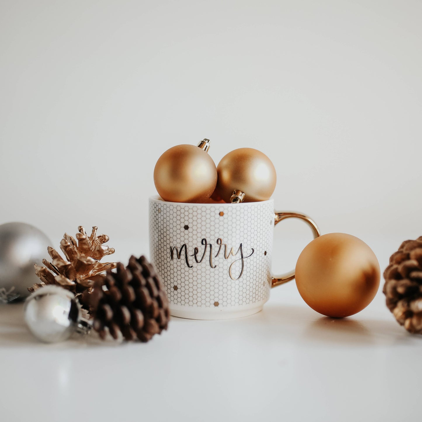 Merry Tile Coffee Mug - Christmas Home Decor & Gifts