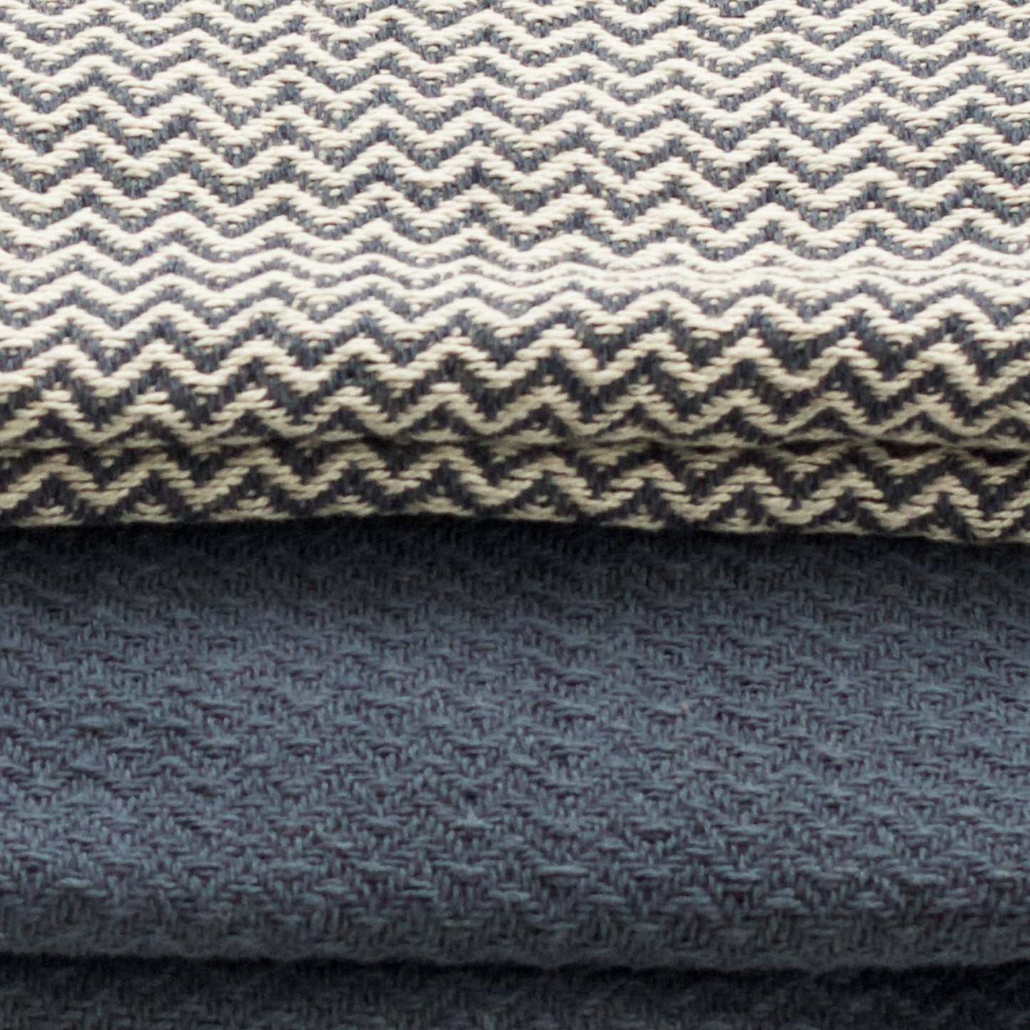 Chevron Throw | Two Piece Set SUMMER  SALE: Denim Blue