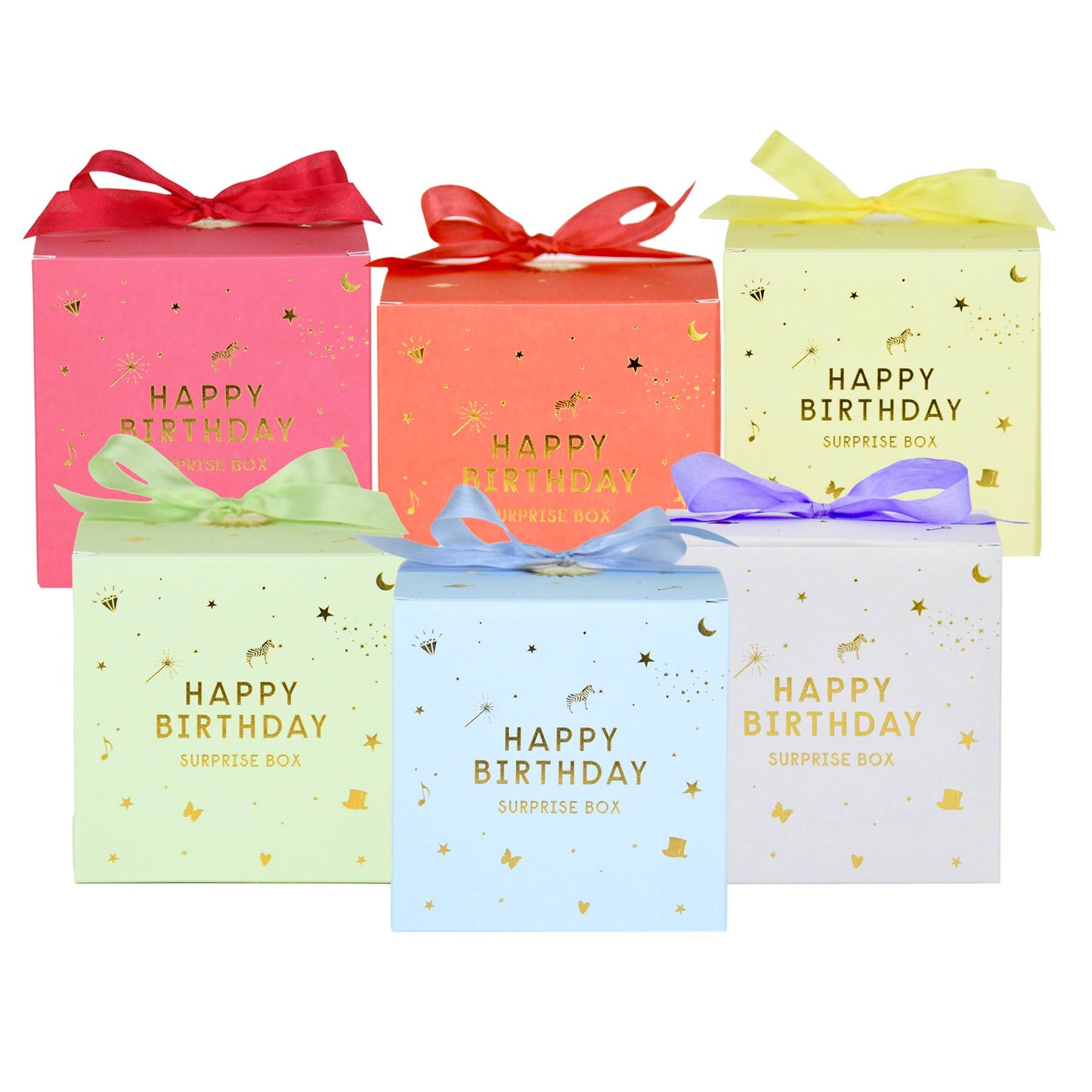Happy Birthday in a Surprise Box - Assorted Colors
