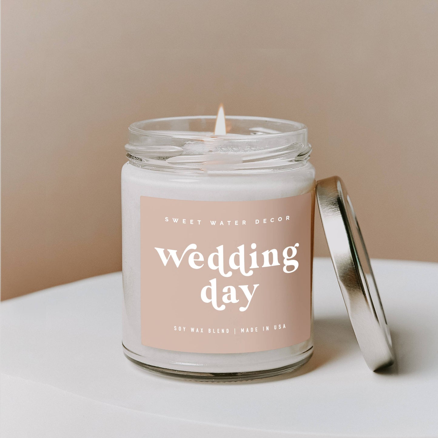 Wedding Day Soy Candle - Clear Jar - 9 oz