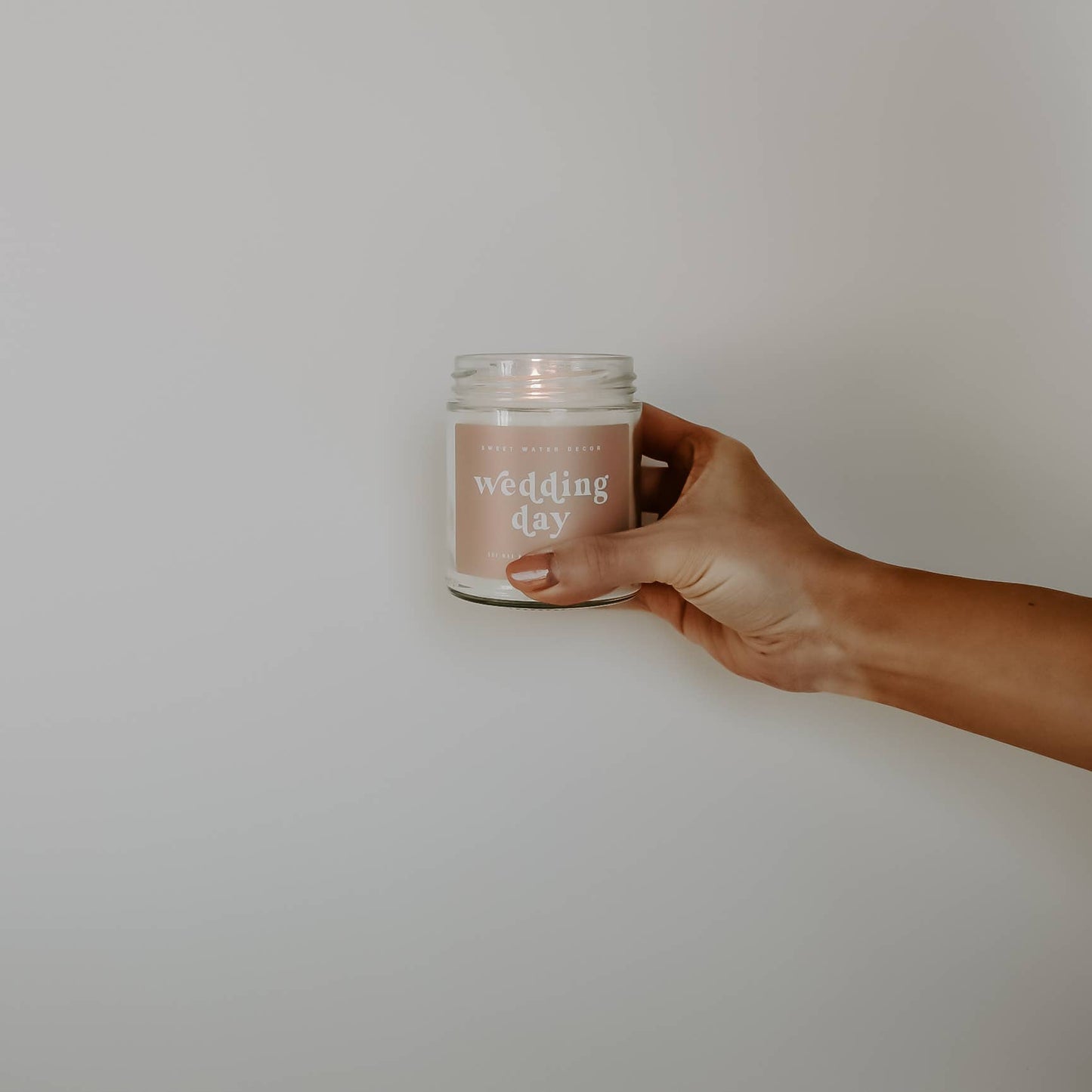 Wedding Day Soy Candle - Clear Jar - 9 oz