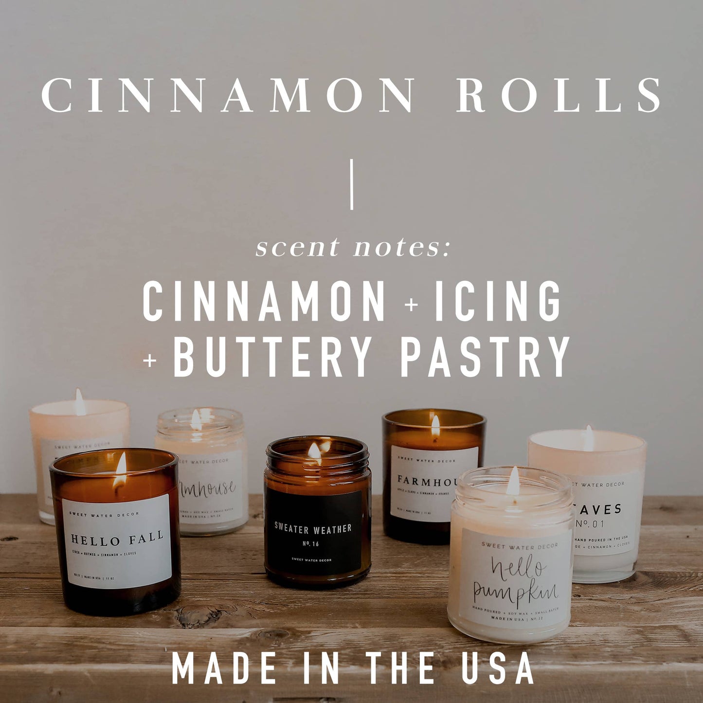 Cinnamon Rolls Soy Candle - Amber Jar - 11 oz