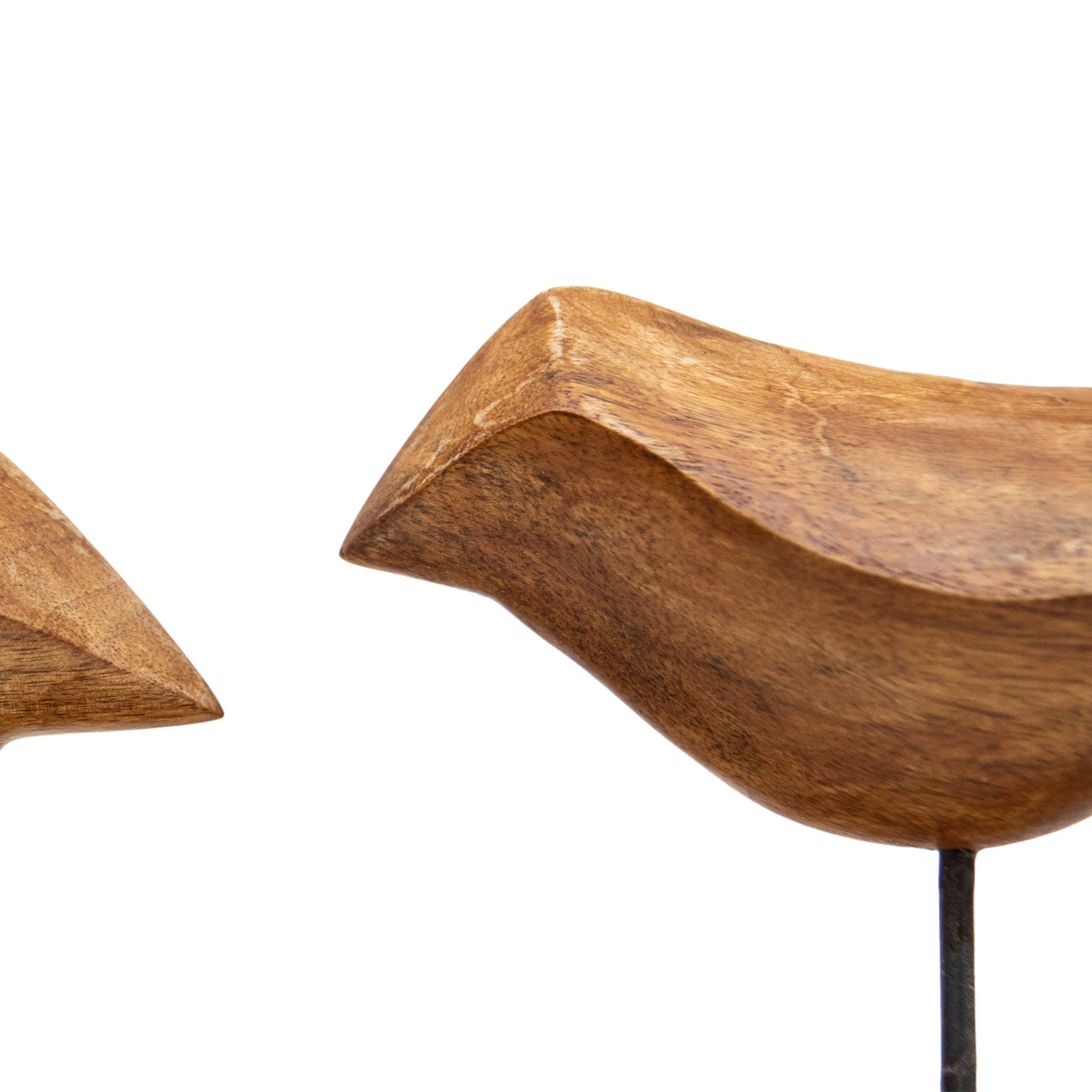 Arlo Natural Wood Decorative Birds on Wood Base