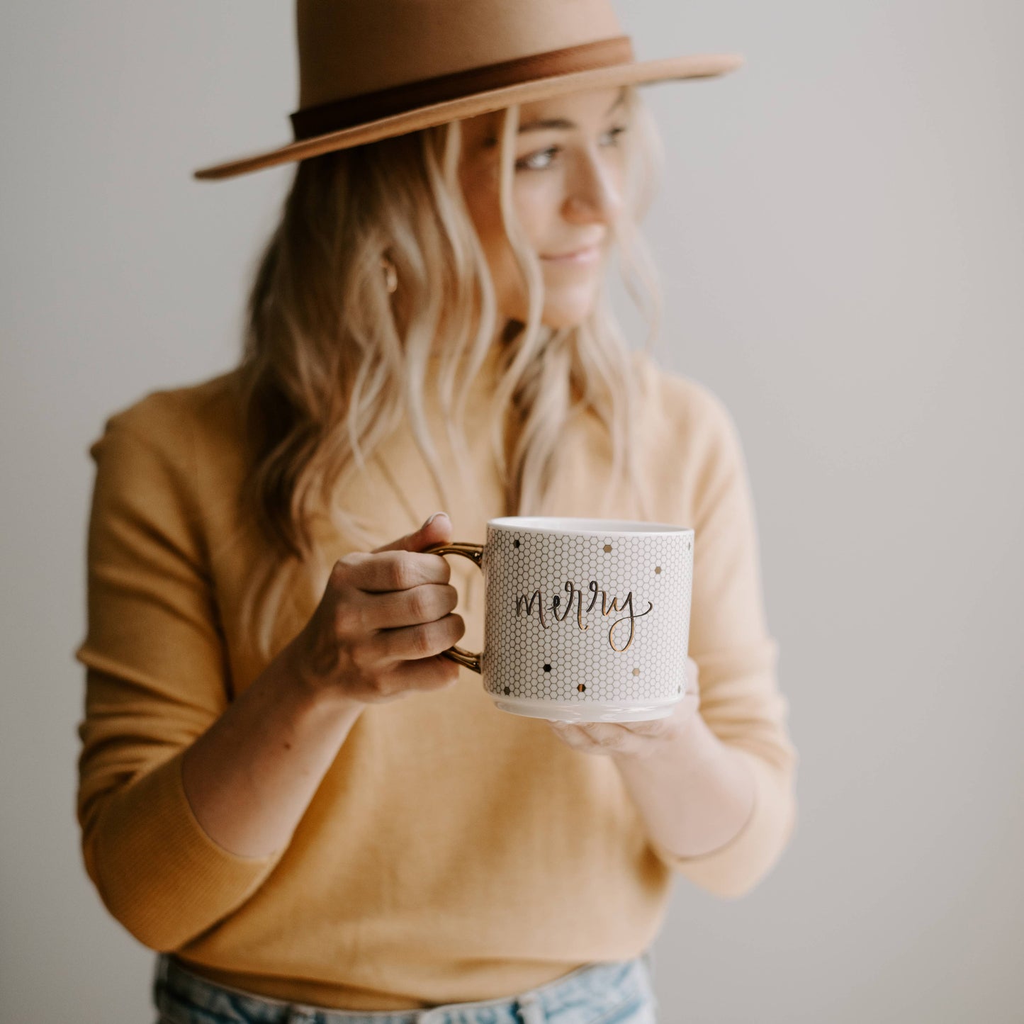 Merry Tile Coffee Mug - Christmas Home Decor & Gifts