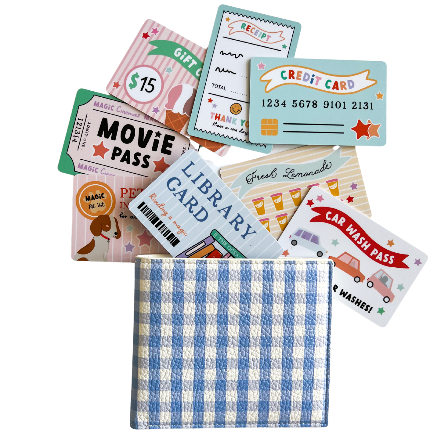 Pretend Wallet Set with Credit Cards Role Play & Imagination