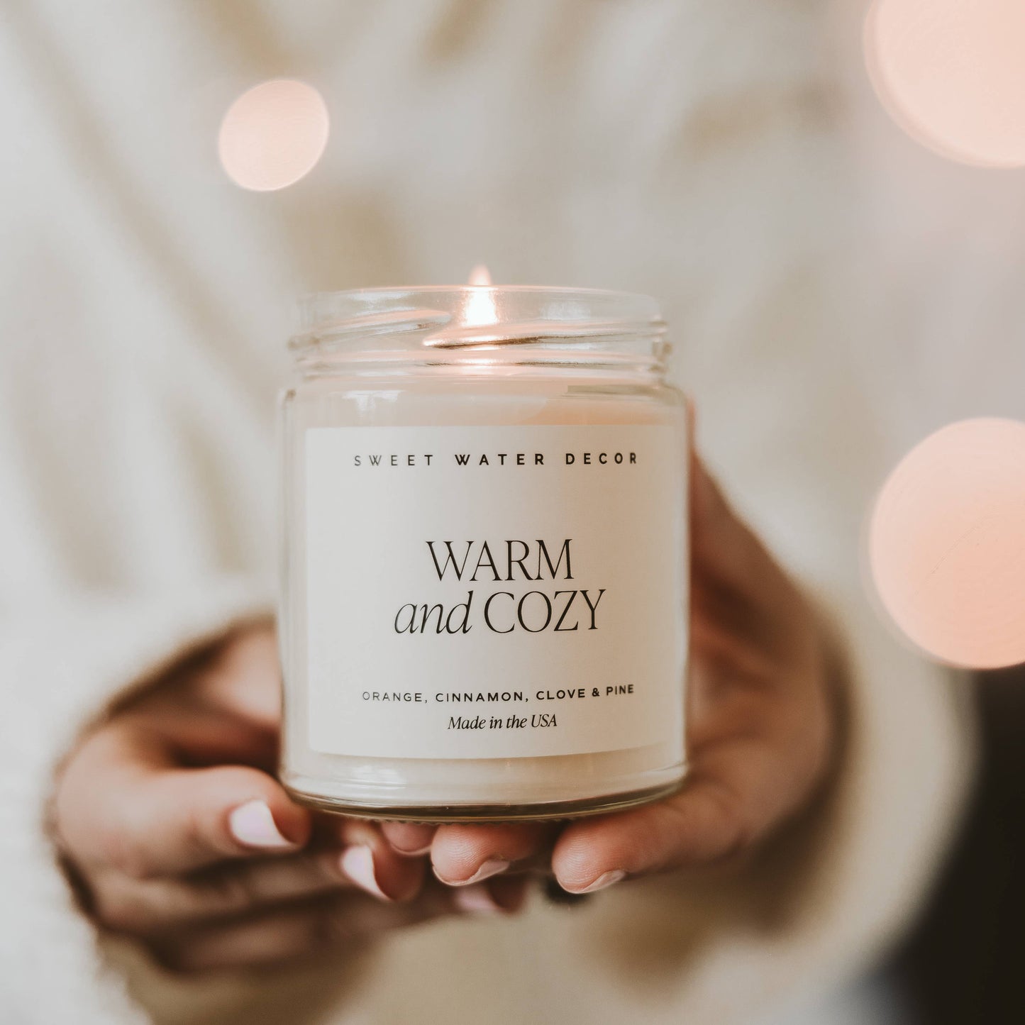 Warm and Cozy 9 oz Soy Candle - Christmas Decor & Gifts