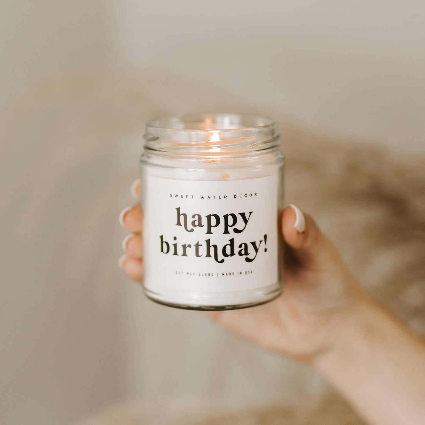 Happy Birthday 9 oz Soy Candle - Home Decor & Gifts