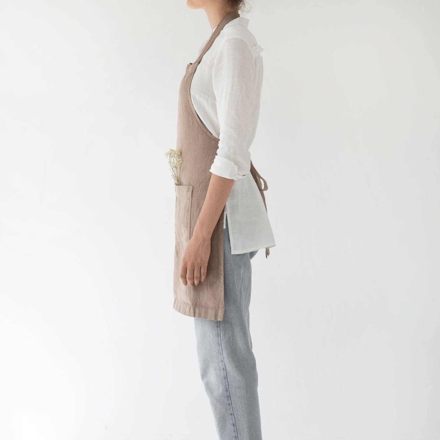 Taupe Daily Linen Apron
