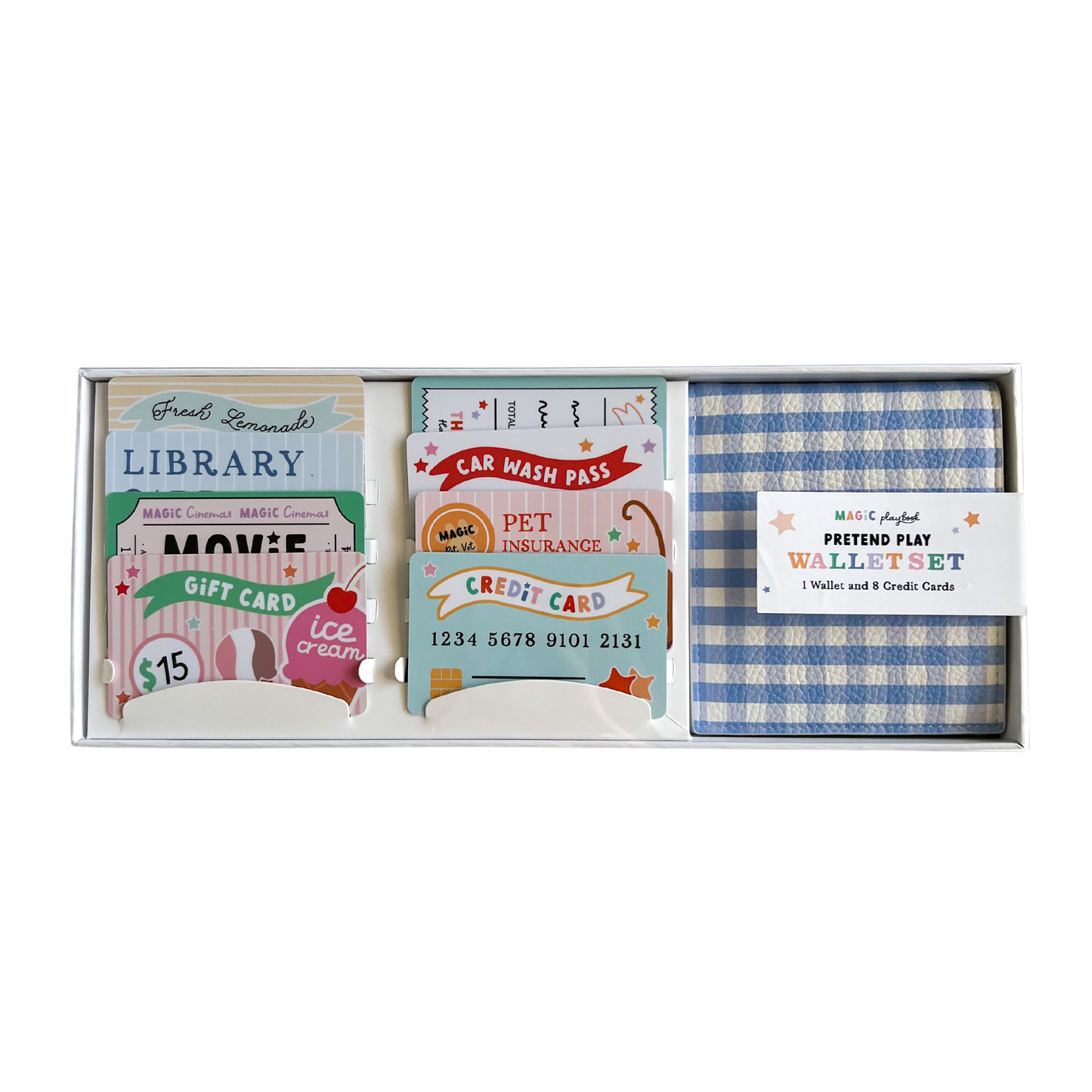 Pretend Wallet Set with Credit Cards Role Play & Imagination