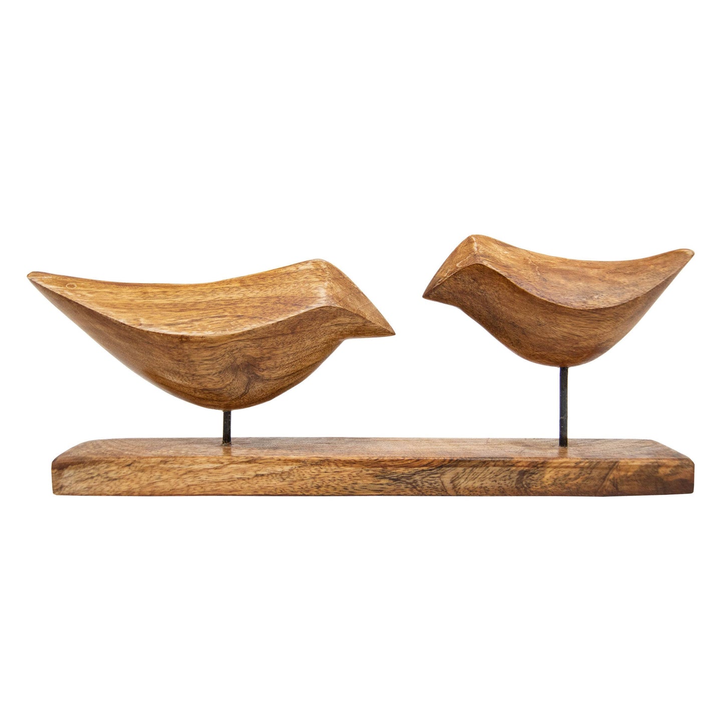 Arlo Natural Wood Decorative Birds on Wood Base
