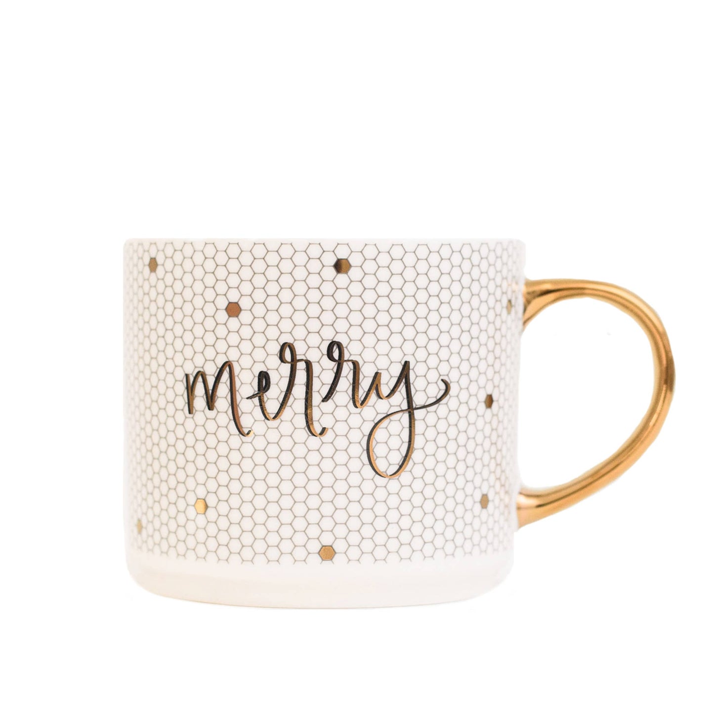 Merry Tile Coffee Mug - Christmas Home Decor & Gifts