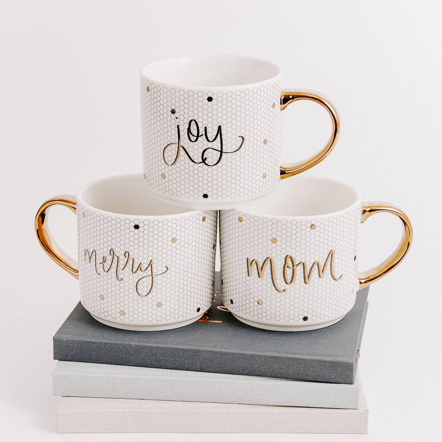 Joy Gold Tile Coffee Mug - Christmas Home Decor & Gifts
