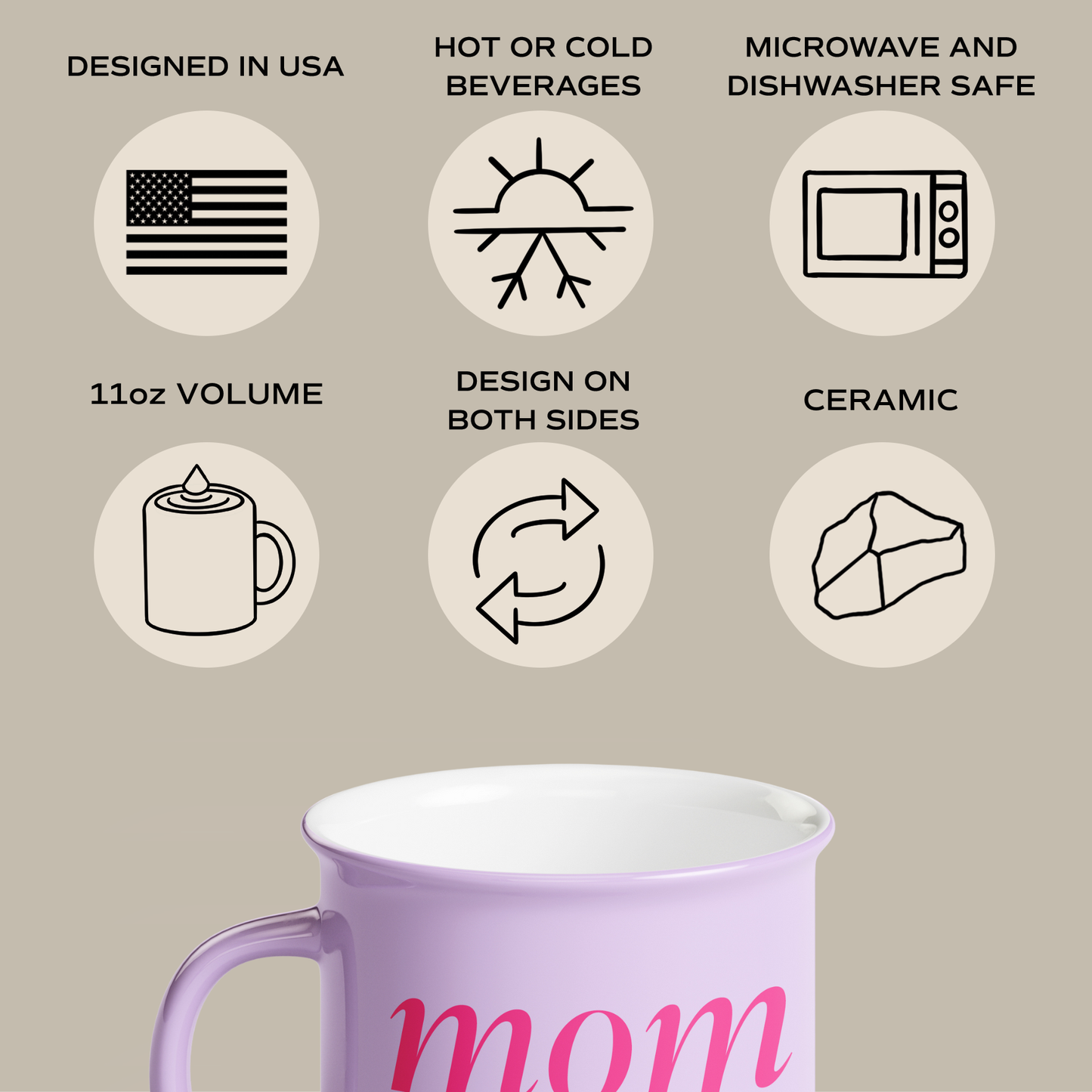 Mom Life 11 oz Campfire Coffee Mug