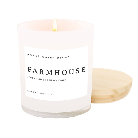 Farmhouse 11 oz Soy Candle - Fall Decor & Gifts