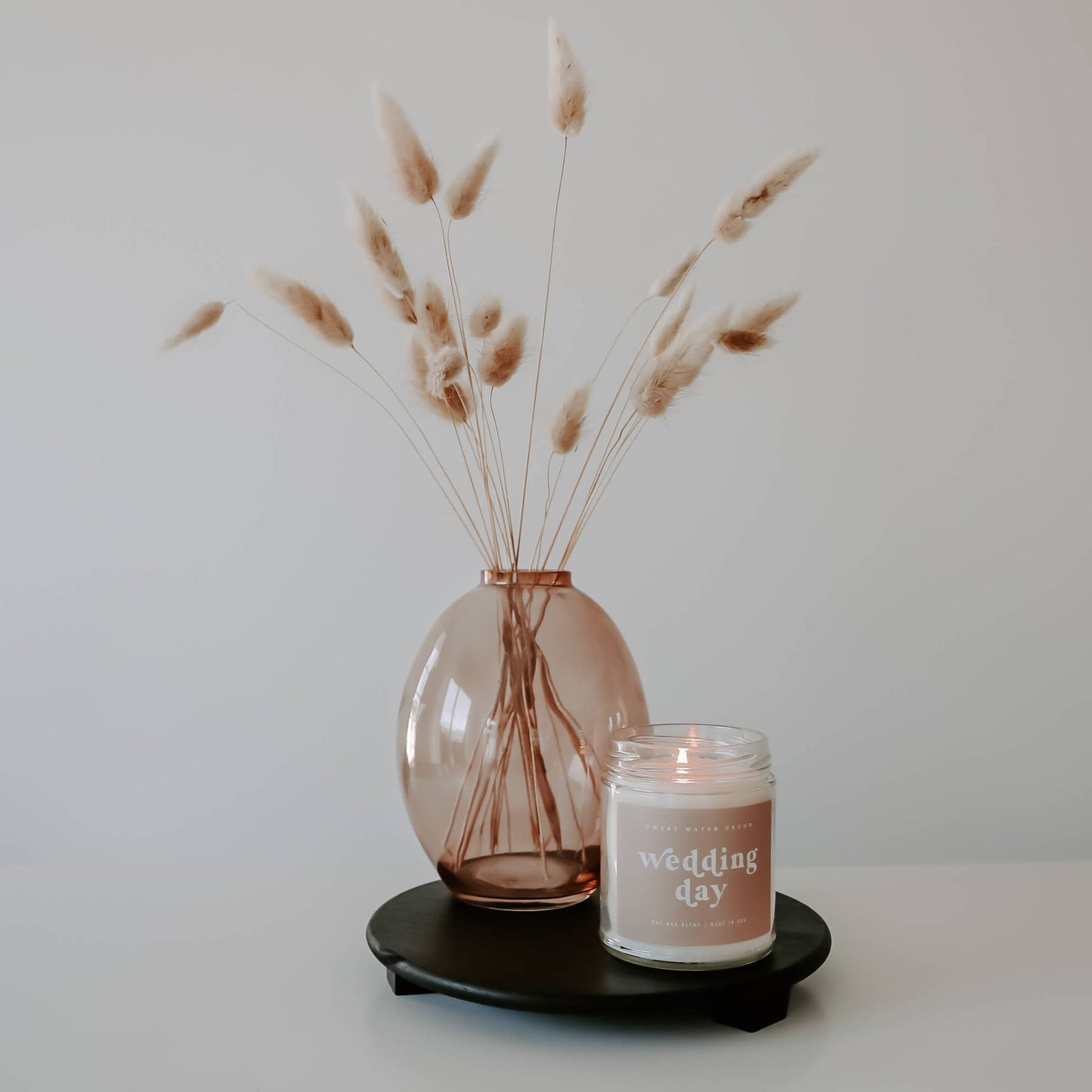 Wedding Day Soy Candle - Clear Jar - 9 oz