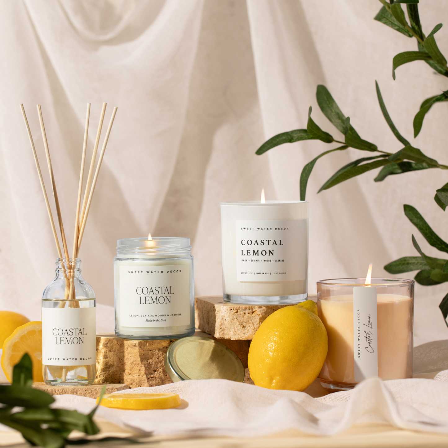 Coastal Lemon 11 oz Soy Candle - Home Decor & Gifts