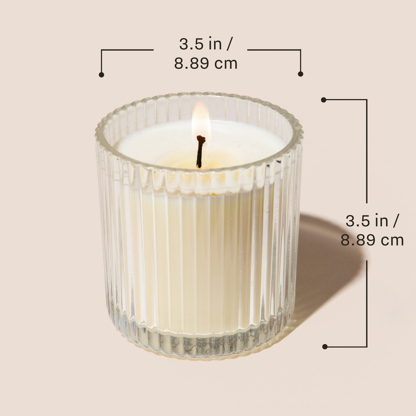 Thank You Soy Candle - Ribbed Glass Jar with Box