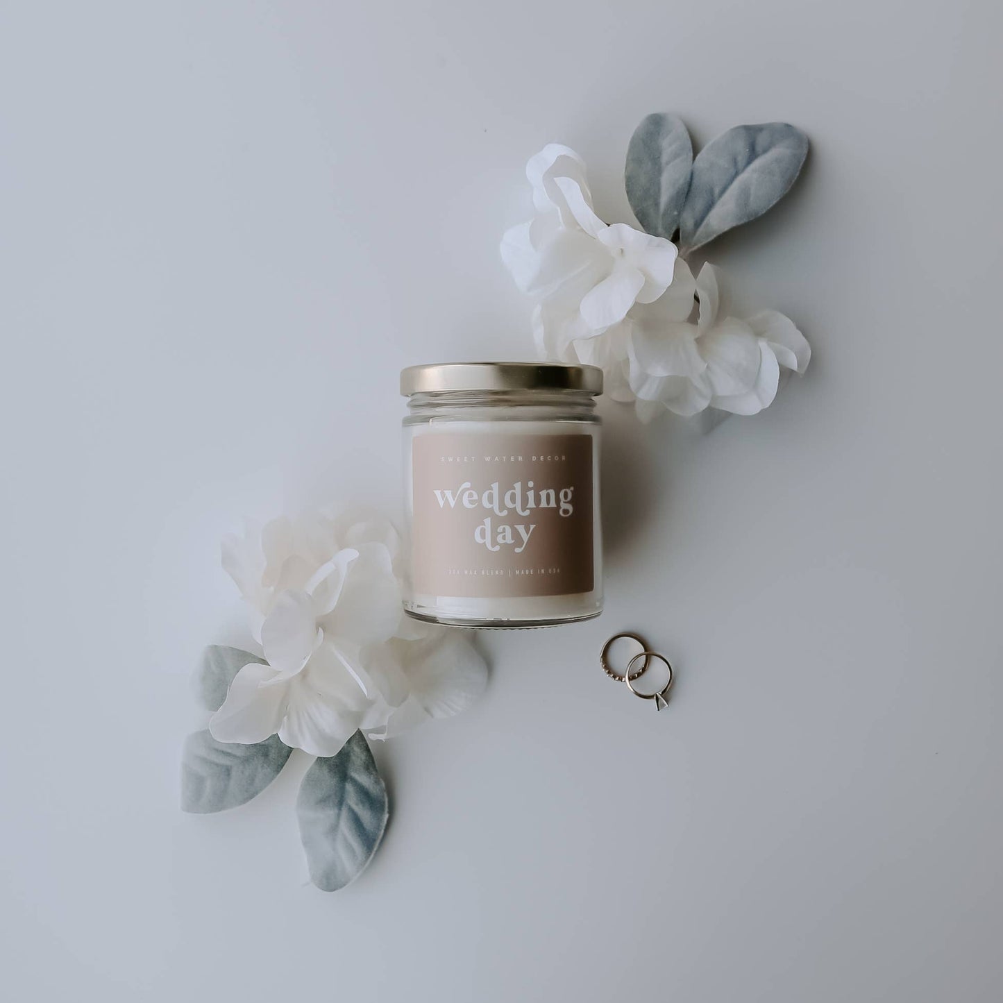 Wedding Day Soy Candle - Clear Jar - 9 oz