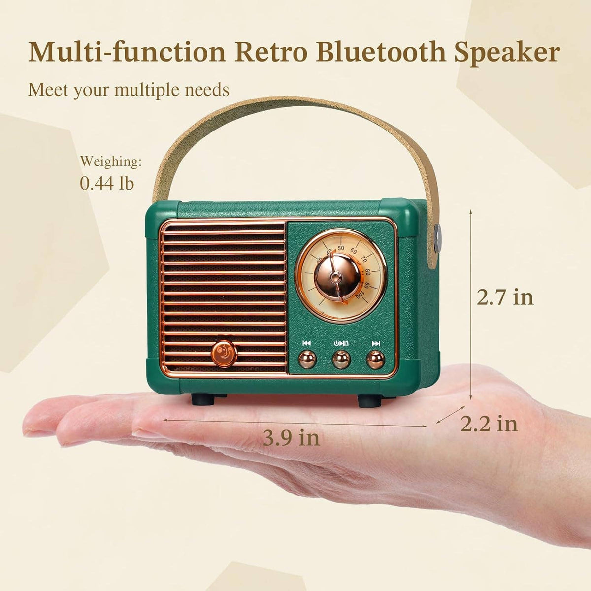 Vintage Bluetooth Speaker: Green