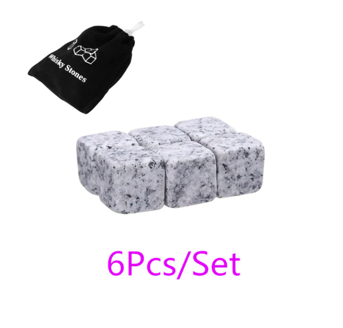 Reusable Ice Cube Whiskey Stones: Grey