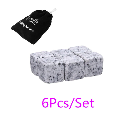Reusable Ice Cube Whiskey Stones: Grey