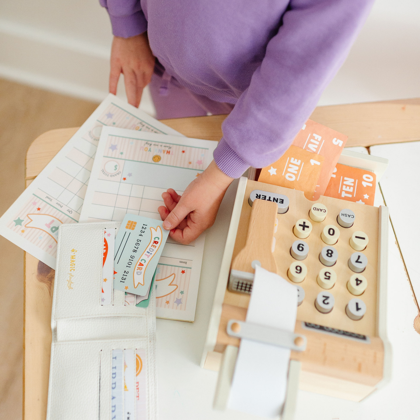 Pretend Wallet Set with Credit Cards Role Play & Imagination